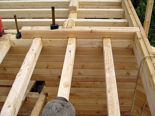 Технология монтажа деревянных балок перекрытия
