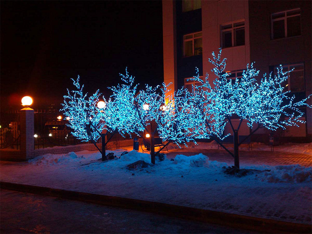 Уличные светодиодные деревья