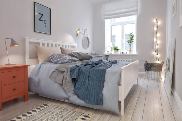 На фото: мебель для спальни в скандинавском стиле