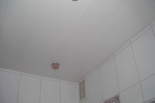 На фото: потолок из матовых панелей ПВХ